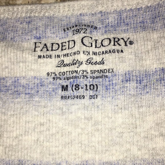 M faded glory green and blue striped Tank top - Picture 2 of 2